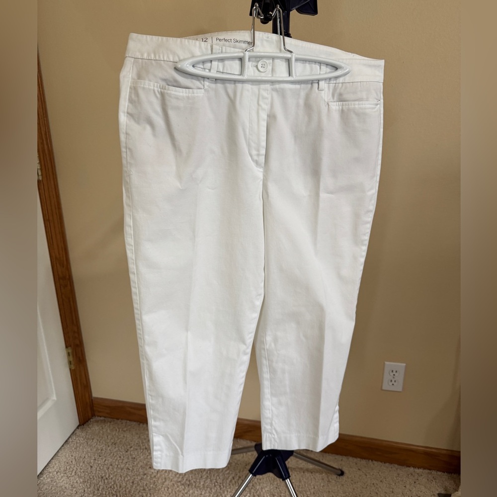 Talbots White Perfect Skimmer Pants